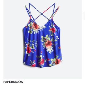 Papermoon Basima Back Detail Knit Top in Cobalt